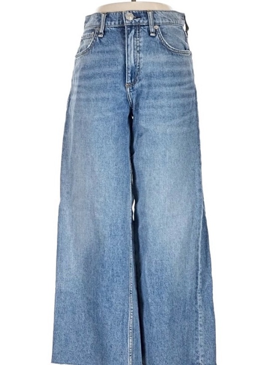 rag & bone Denim - Rag and bone Wide Leg High-Rise Women's Jeans - Light Blue